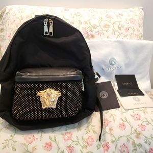 VERSACE Palazzo Backpack with Studs AUTHENTIC
